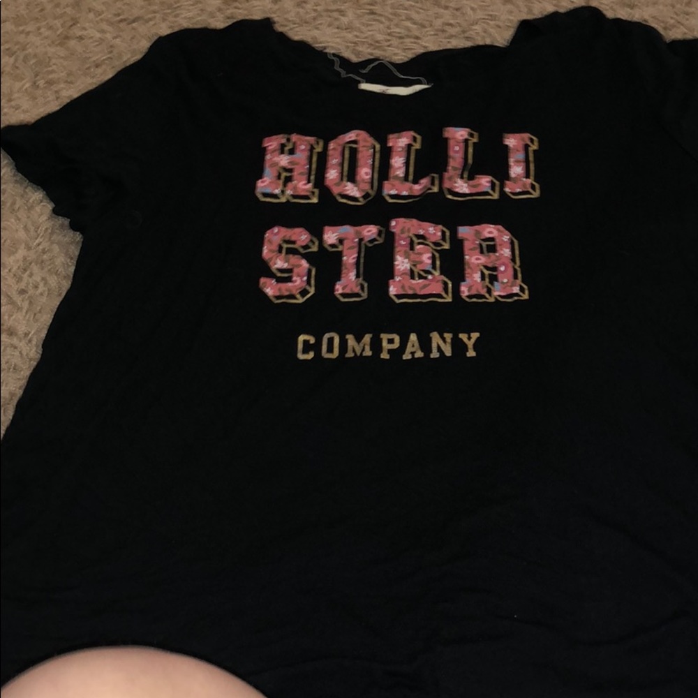 Black floral holister shirt